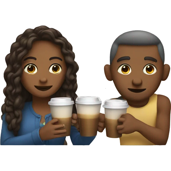 Couple drink coffee  emoji