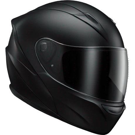 All Black motorcycle helmet profile scorpion emoji