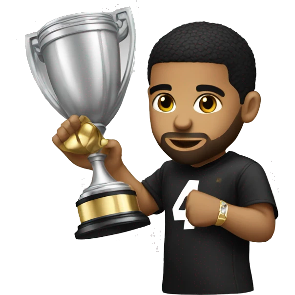 Drake holding championship  emoji