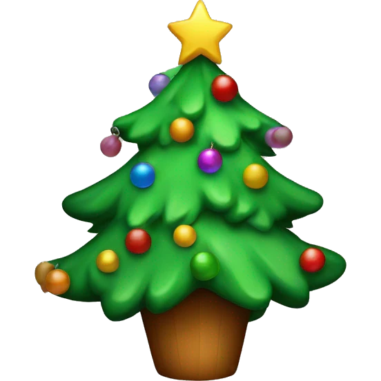 80s old Christmas tree emoji