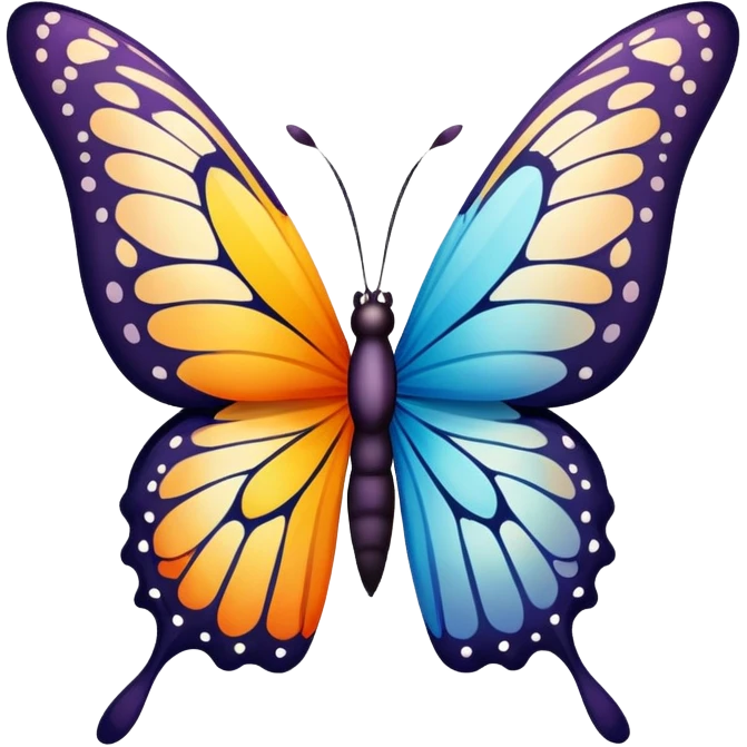 butterfly with the right wing missing a piece emoji