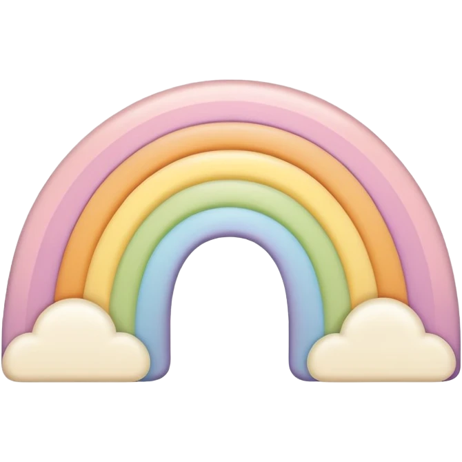 Tan and cream rainbow
 emoji