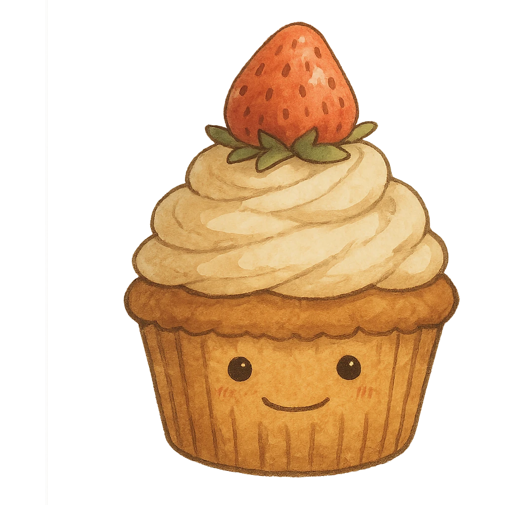 ghibli style cupcake emoji
