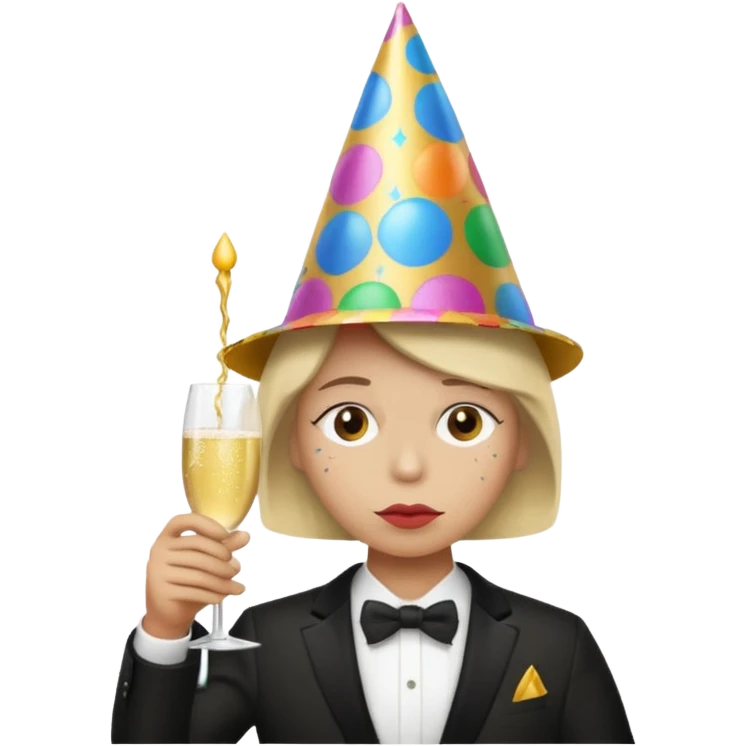 Party emoji but sad emoji