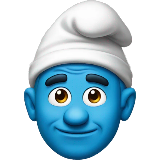Papa Smurf head emoji