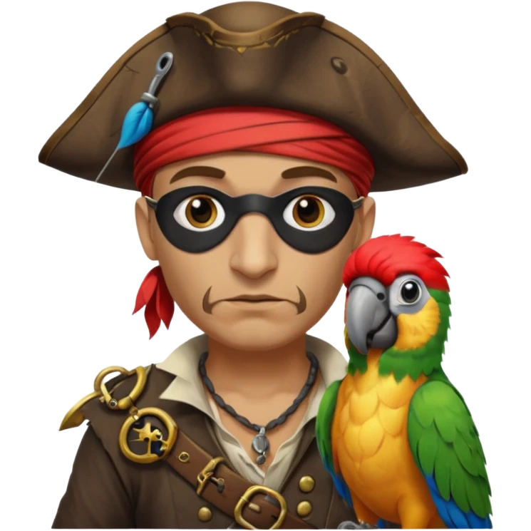 pirate and parrot emoji