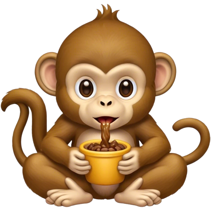 Monkey eating shit emoji