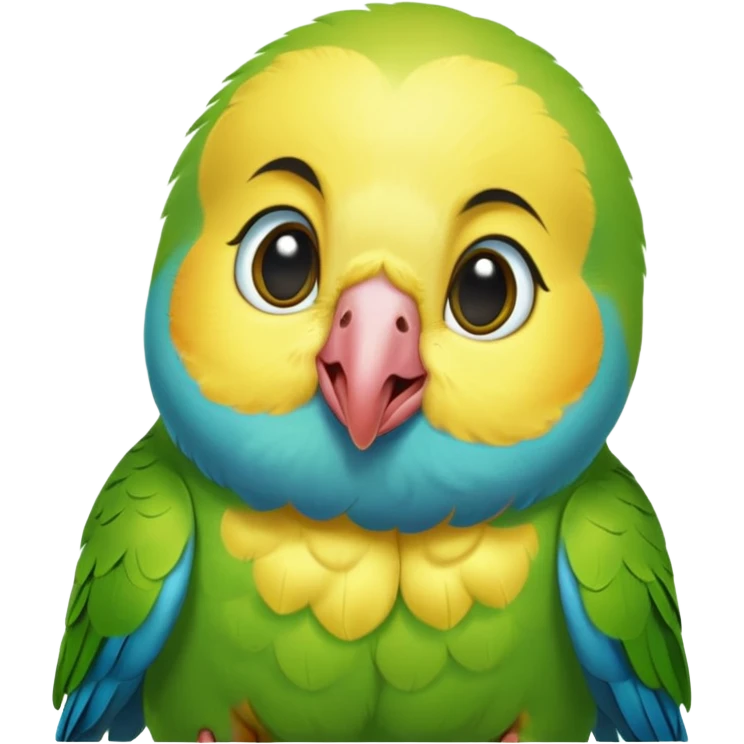 A parakeet that sends kisses emoji