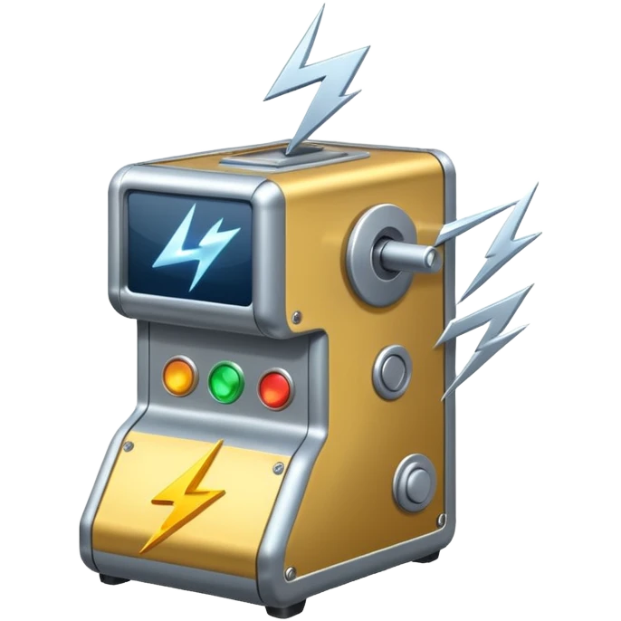Lightning creating  machine  emoji