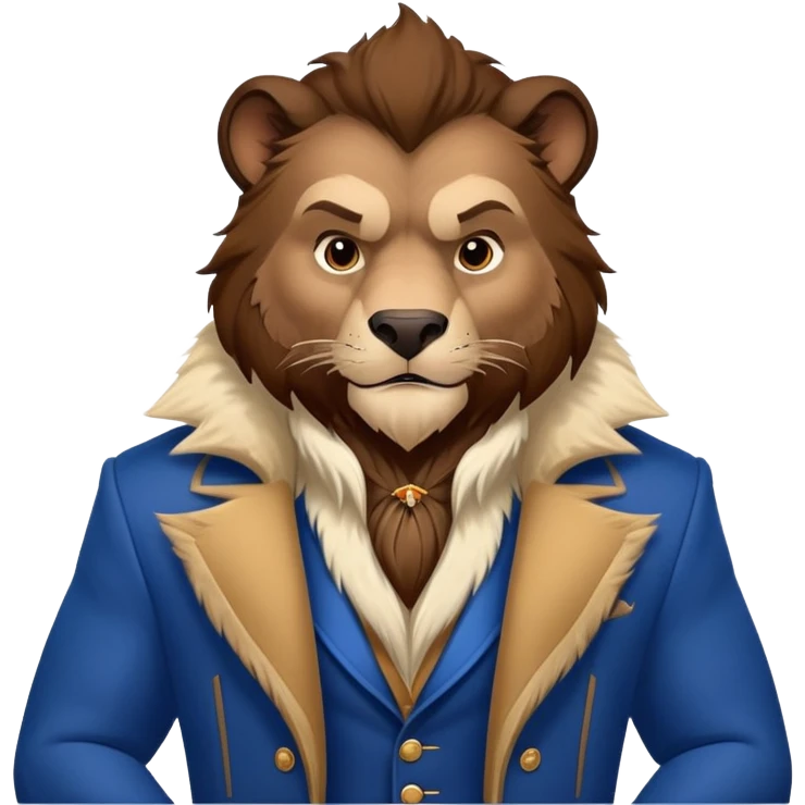 Disney's Beast with blue jacket emoji