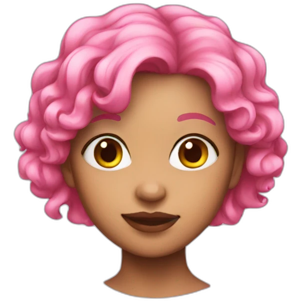 Pink hair girl  emoji