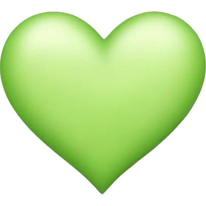 Light Green pastel Apple Heart Emoji  emoji