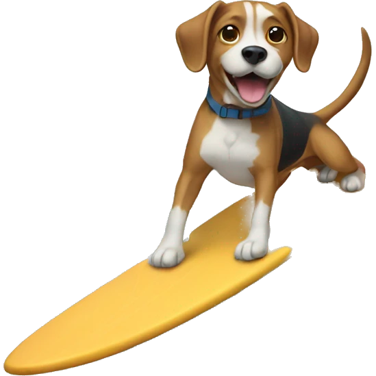 Dog surfing  emoji