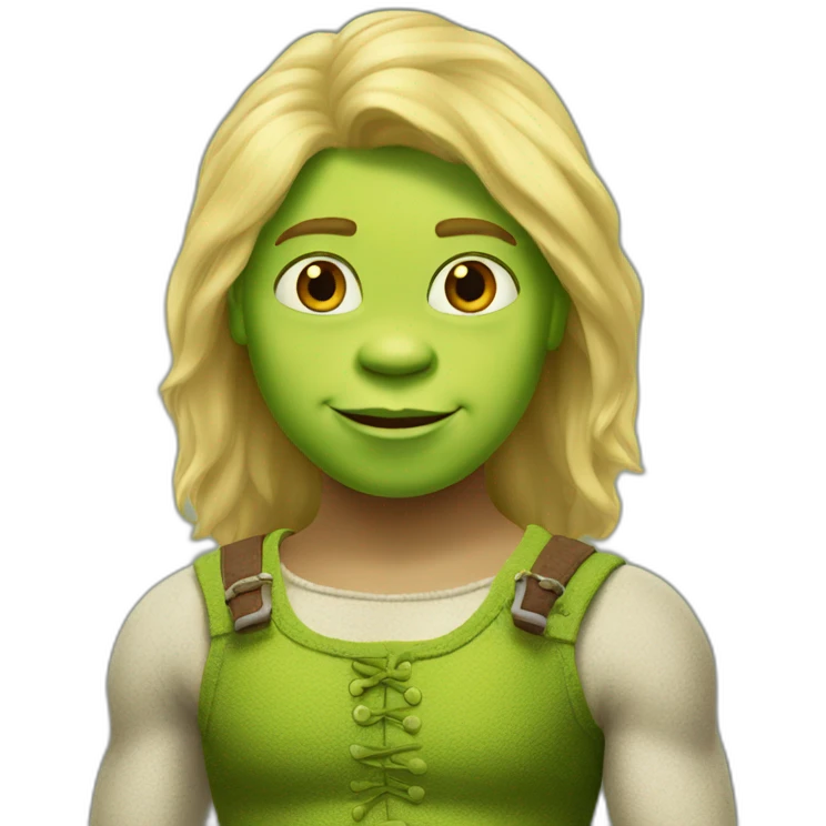 shrek met blond haar emoji