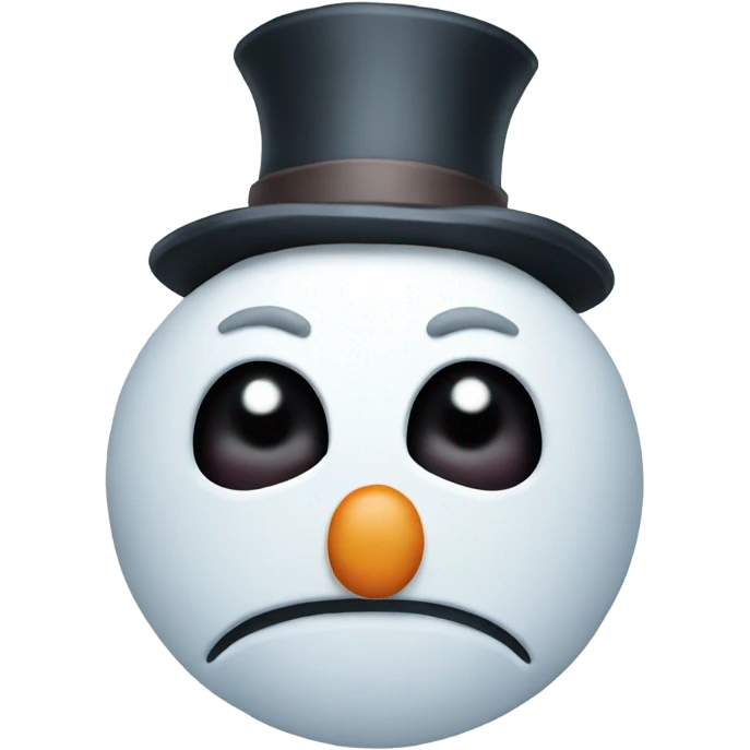 Mad snowman emoji