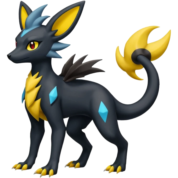 Salandit-Luxray-Umbreon-Silvally-fusion (full body) emoji