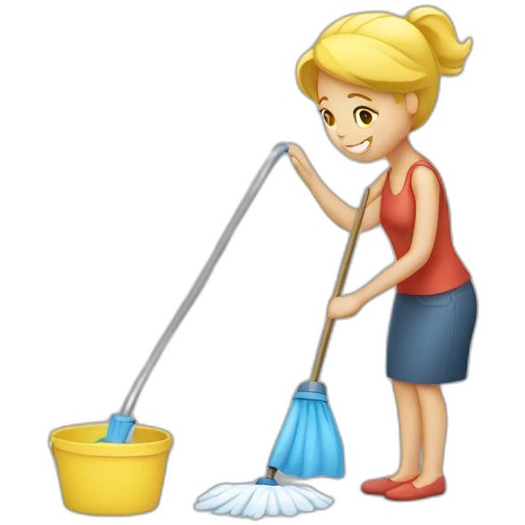 Lady cleaning emoji