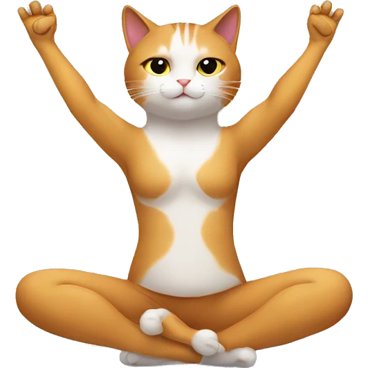 cat does yoga emoji
