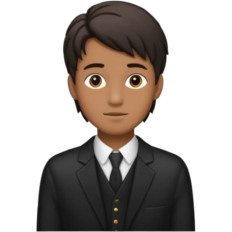 homme cheveux long attaché noir sans cheuveux dépanssant  16 ans, un peu bronzé  emoji