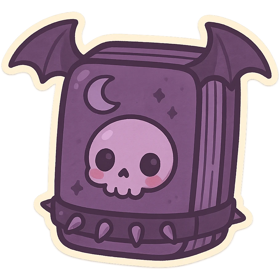 Purple goth object emoji