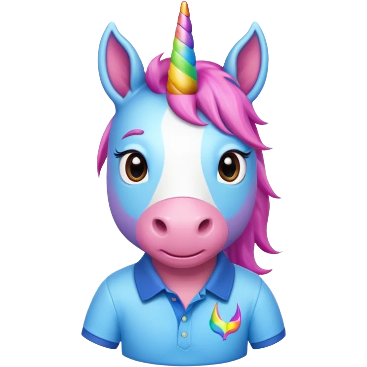 Funny preppy unicorn  emoji