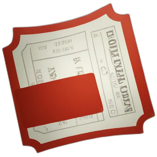  ticket red emoji