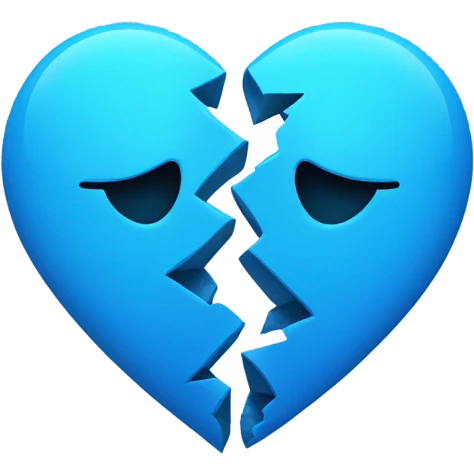 Blue broken heart emoji emoji