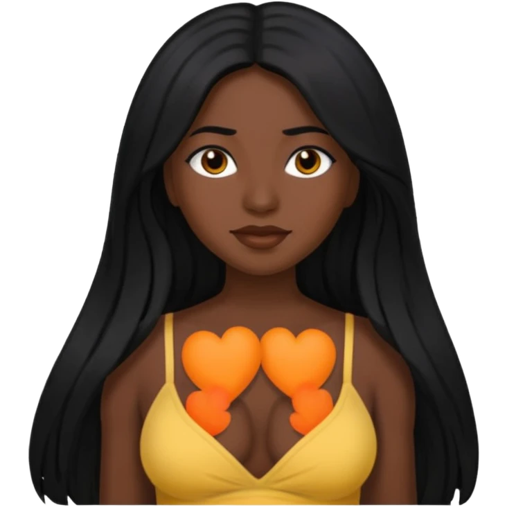 Latina without a bra on emoji