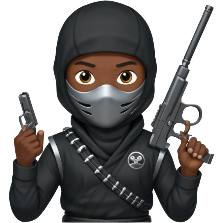 Una persona que sea así 🥷 pero con una pistola  emoji