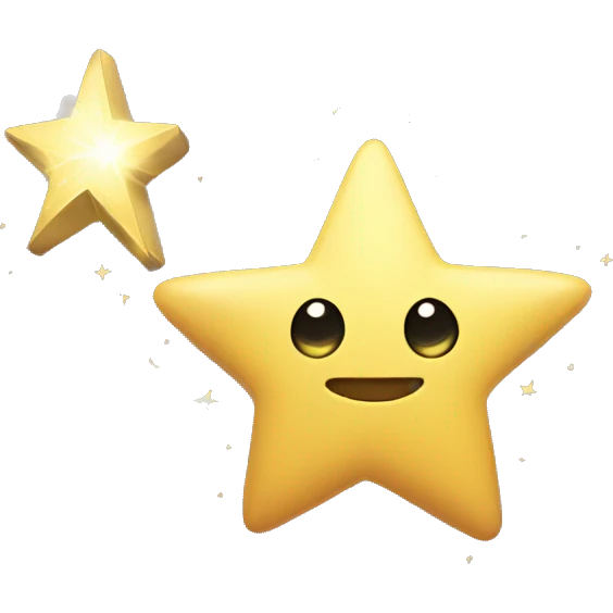 Sparkling shooting star emoji
