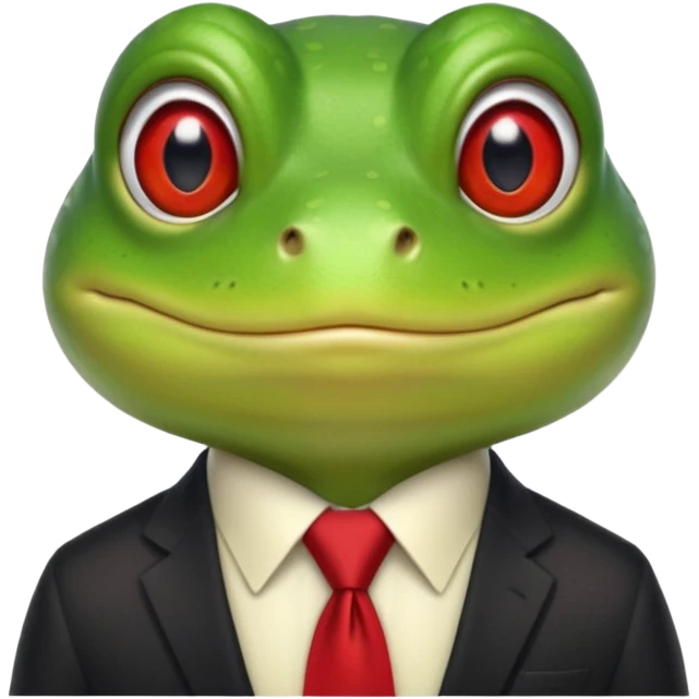 frog with tie emoji