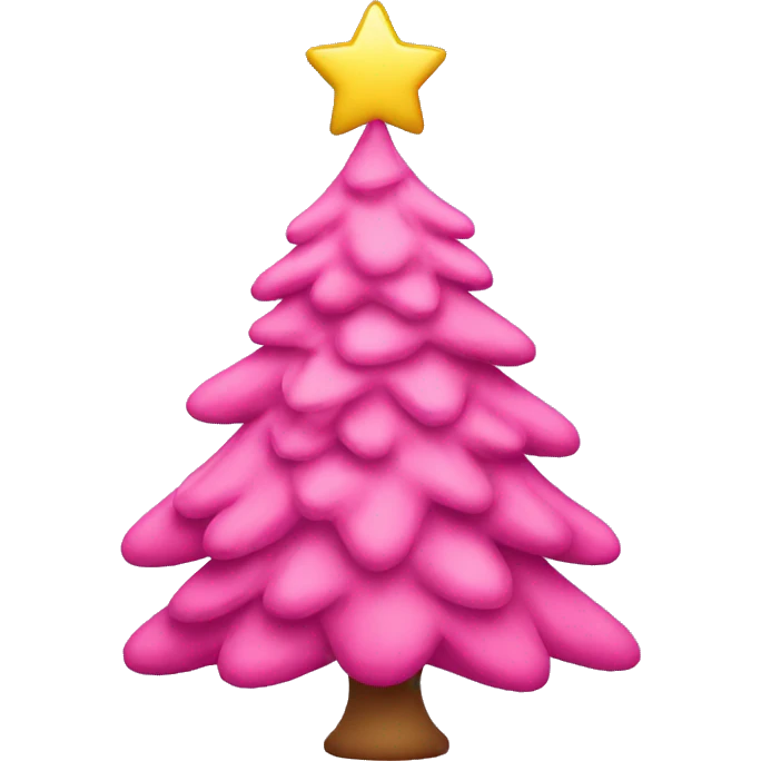 Pink Christmas tree emoji