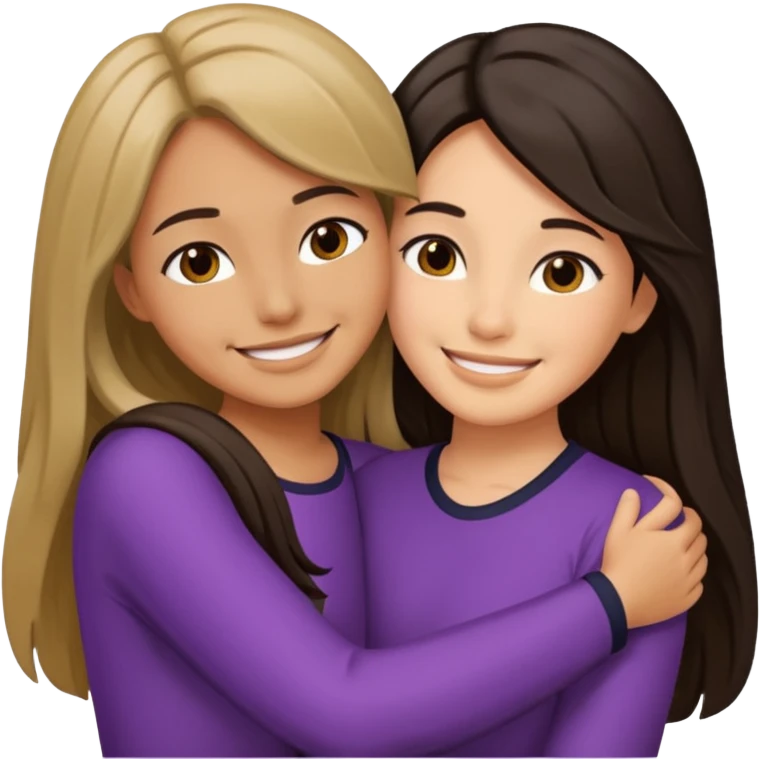 Surprisingly goofy once they open up. Strong, loyal, and incredibly supportive — but still hates wasting time. one woman with long hair hugging another woman with short  dark hair emoji