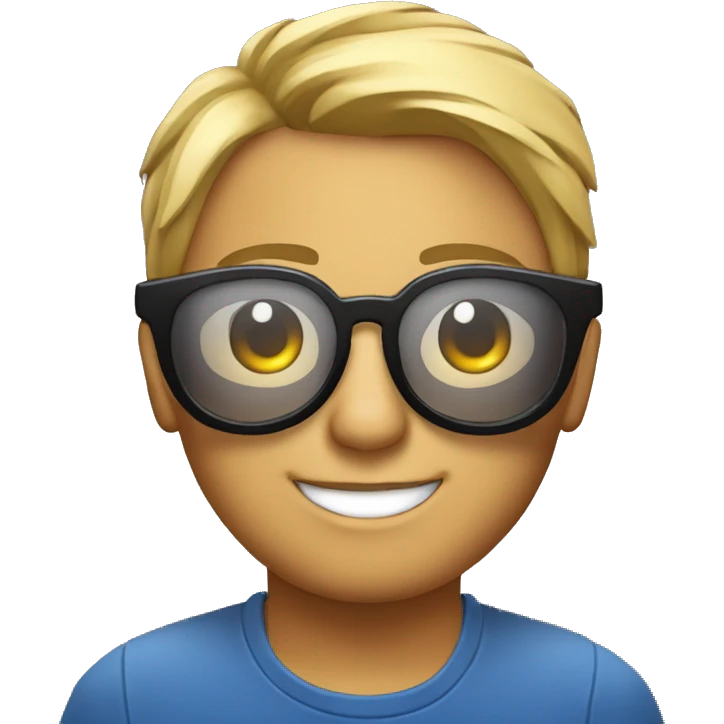 dj con gafas y con compacteras musicales emoji