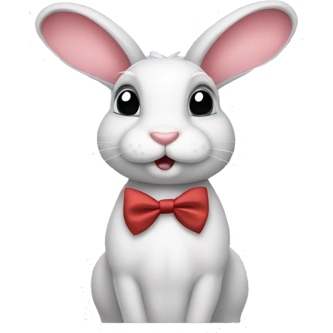 bunny with a bow tie emoji