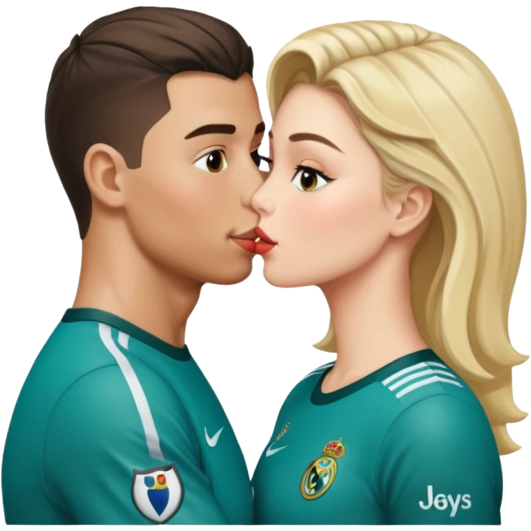 Georgina kissing ronaldo emoji