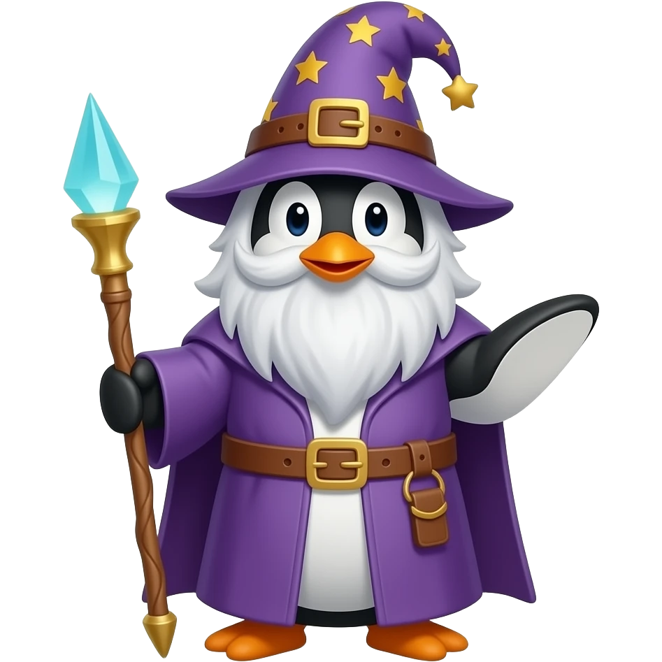 Penguin Wizard emoji