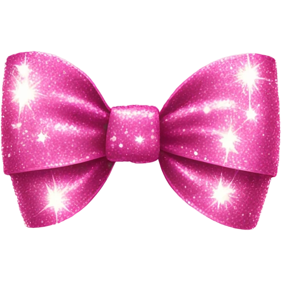 Pink sparkle bow emoji
