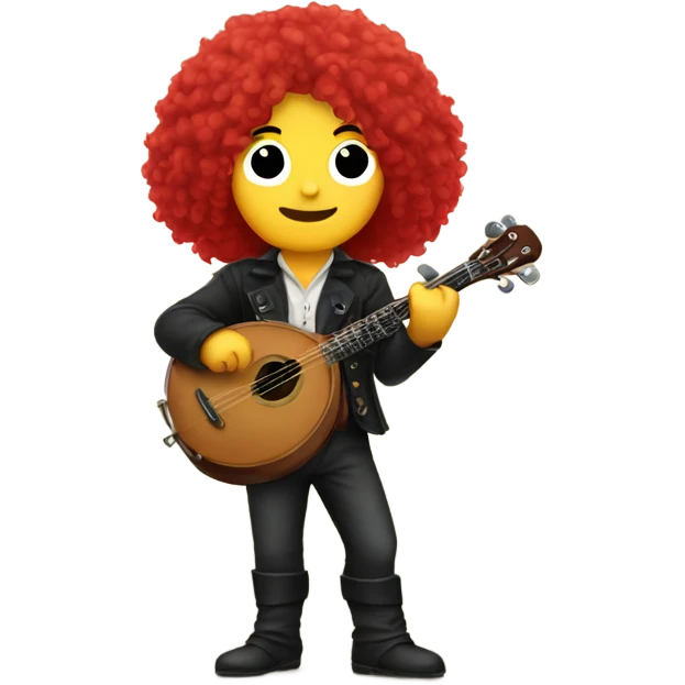 Vivaldi standing chibi banjo Red wig emoji