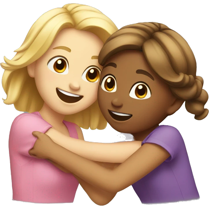 girls sharing a joyful moment emoji