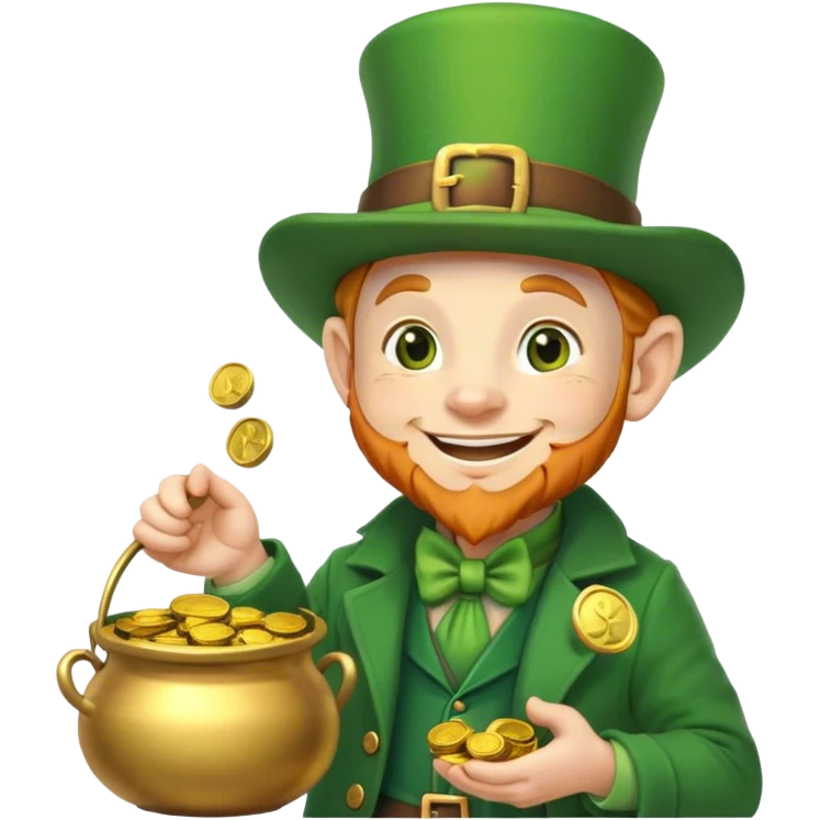 leprechaun with a pot of gold  emoji