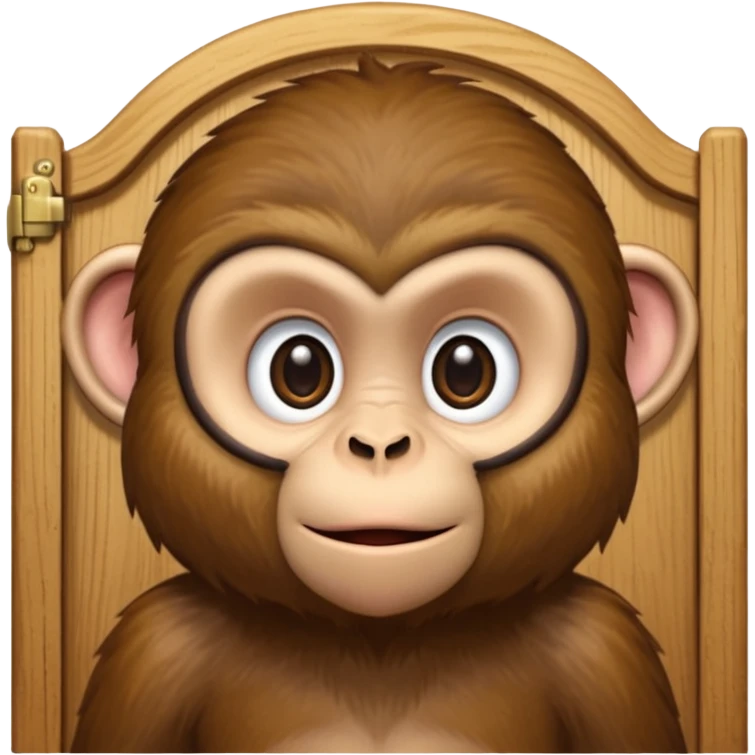 monkey knowing on door emoji
