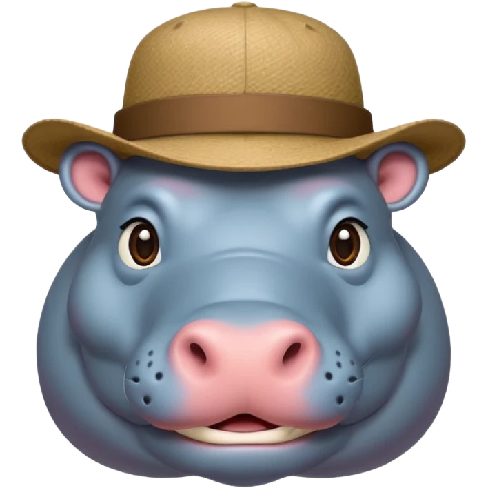 hipoptamus wearing hat emoji
