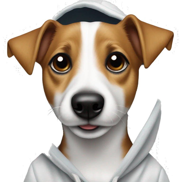 Jack Russell terrier with hoodies  emoji