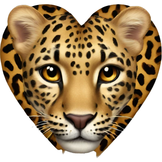 heart with leopard print emoji