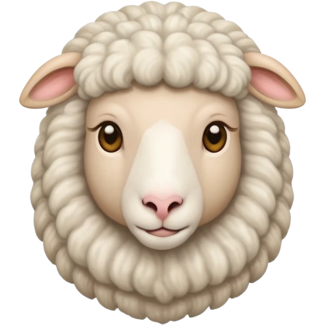 female sheep with long hair emoji