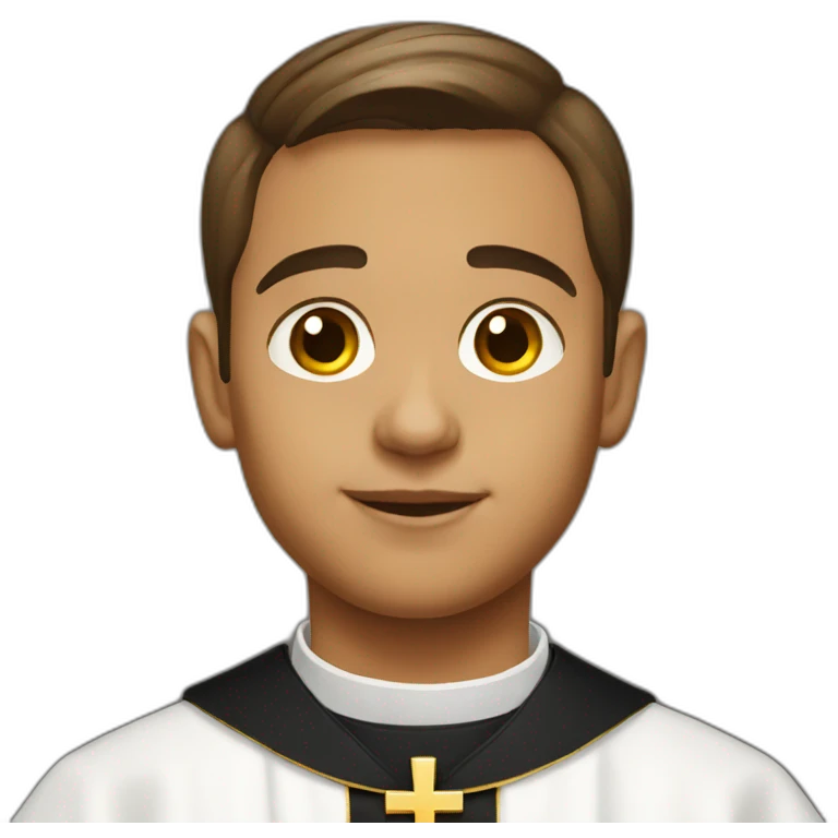 young catholic priest emoji