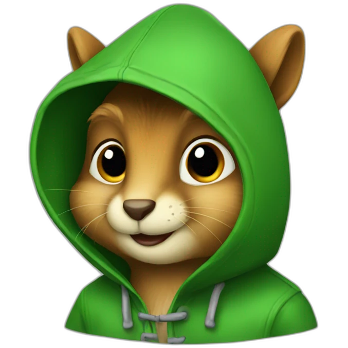 green hood squirrel emoji