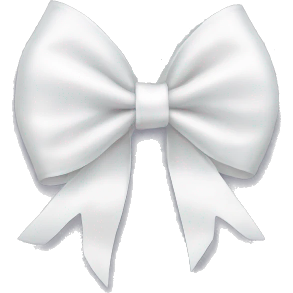 Pretty white bow emoji