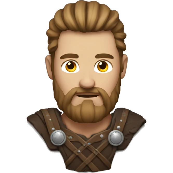 A man with head with viking s emoji